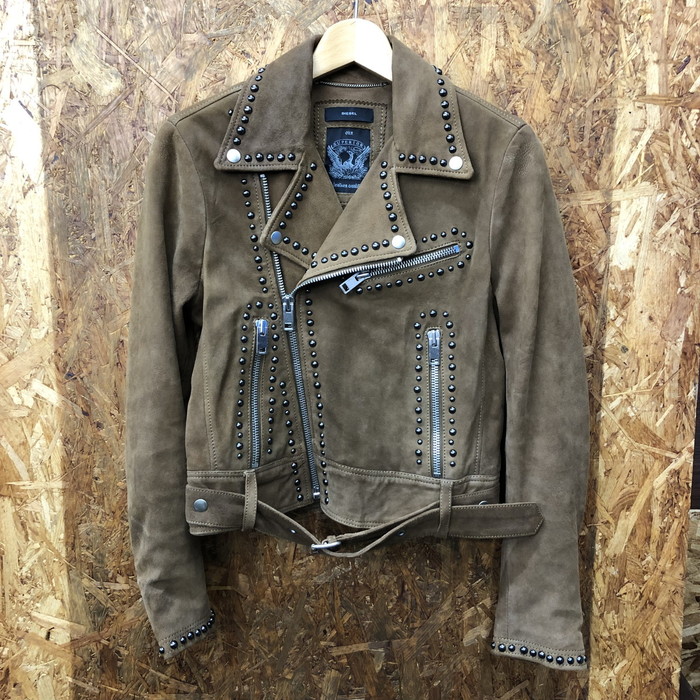 ディーゼル　ダブルライダースジャケット　デニムジャケット　ベルト　男女兼用 ディーゼル ダブルライダースジャケット デニムジャケット ベルト 男女