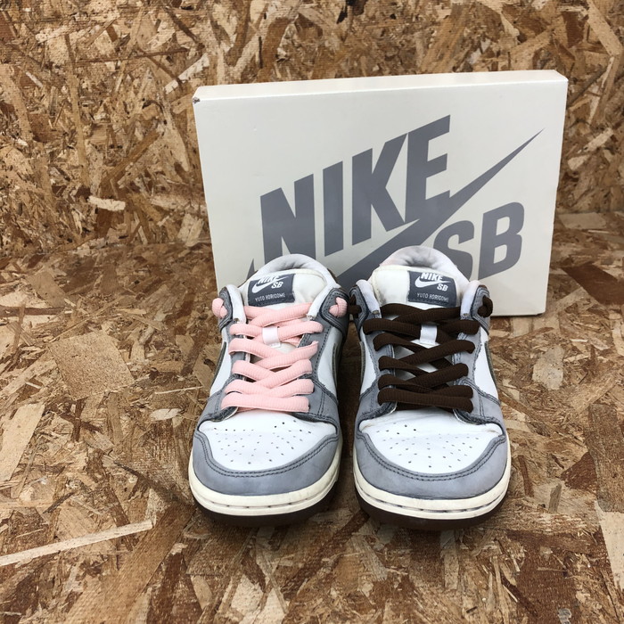 スニーカー NIKE SB DUNK LOW PRO QS Wolf Grey yuto Horigome サイズ：24.0 FQ1188-001 [jgg]【中古】