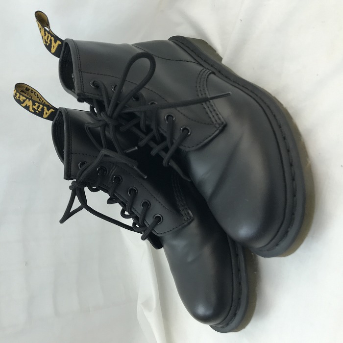 Dr.Martens レースアップ ブーツ 男女兼用 ウィメンズ SH06W レザー ブラック 表記サイズ：UK6 25.0cm [jgg]【中古】