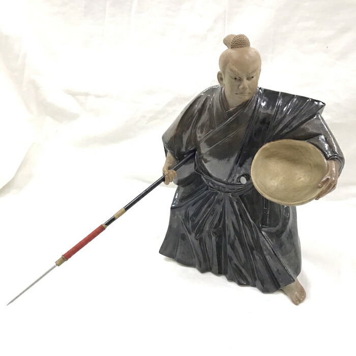 鍋島焼 大五作 黒田武士 置物 [jgg]【中古】