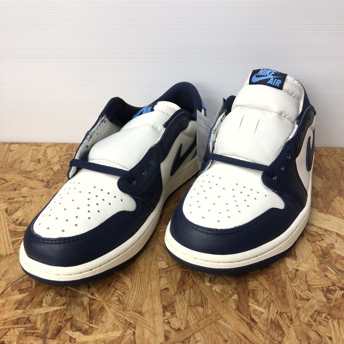 ナイキ メンズスニーカー エアジョーダン1 CZ0790-400 ホワイト ネイビー 表記サイズ28.5cm [jgg]【中古】