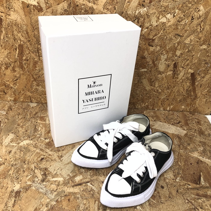 Maison MIHARA YASUHIRO YUCCA OG Sole Canvas Low-top レディース スニーカー 黒いこと 書きあらわす大きさ：38 B12FW702 [jgg]【中古】