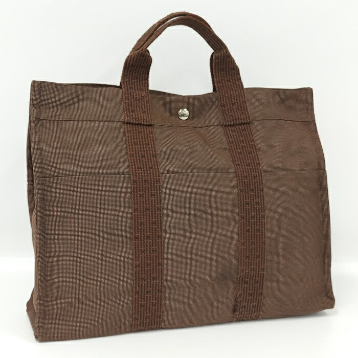 HERMES エールライン 無地 トートバッグ HERMES エルメス エールラインTGM トートバッグ キャンバス