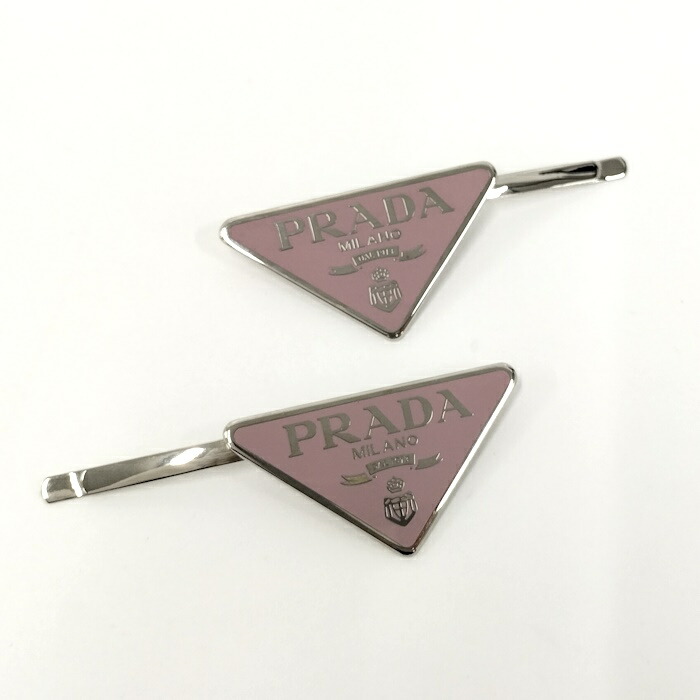【美品】PRADA プラダ バレッタ プレックス スタッズ ロゴ ヘアクリップ プラダ プレックス スタッズ ロゴ ヘアクリップ バレッタ ヘア