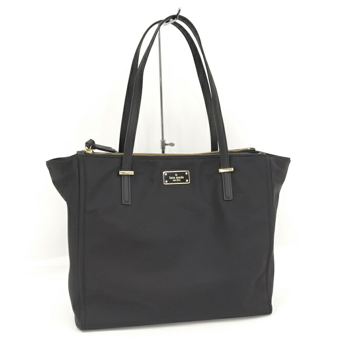極美品　kate spade トートバッグ　ナイロン　ブラック　A4 肩掛け 可 kate-kb617-m.jpg