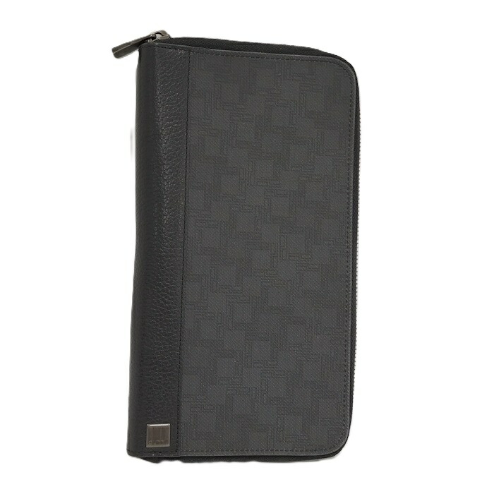 美品ダンヒル レザー ラウンドファスナー オーガナイザー 財布 黒 dunhill ダンヒル 長財布(ラウンドファスナー) オーガナイザー
