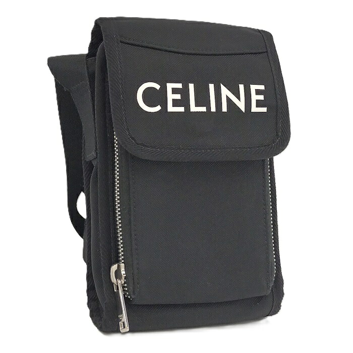CELINE ショルダーバッグ トレッキング モバイルポーチ キャンバス ブラック【中古】 42,168円