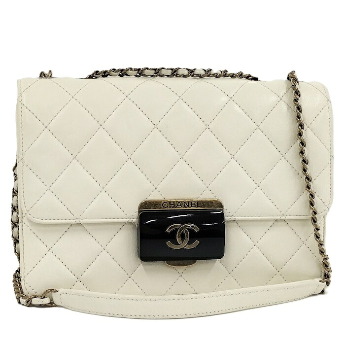 CHANEL ビューティロック チェーンショルダーバッグ レザー ホワイト【中古】|サカイのリサイクルショップ