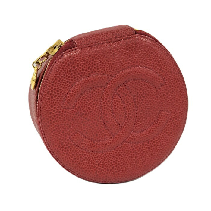シャネル ココマーク カーフィアスキン アクセサリーポーチ CHANEL シャネル アクセサリーポーチ ココマーク キャビアスキン