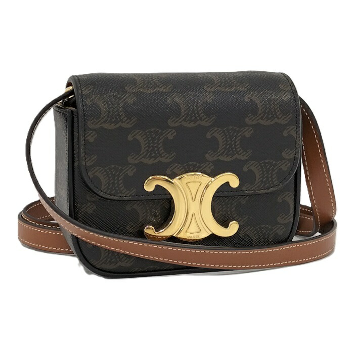CELINE TRIOMPHE ミニバッグ CELINE セリーヌ ミニ トリオンフ バッグ シャイニーカーフ
