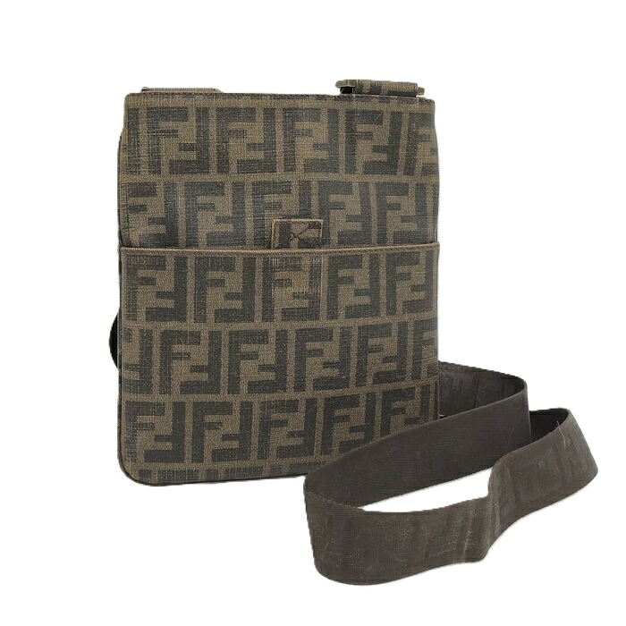 FENDI ショルダーバッグ ズッカ柄 キャンバス レザー 7VA214【中古】｜サカイのリサイクルショップ