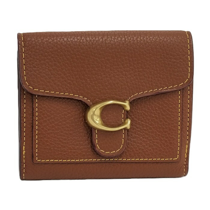 未使用 COACH コーチ 二つ折り財布 レザー 革 ブラウン 茶色 レディース COACH コーチ 二つ折り 財布 ブラウン レザー レディース 馬車