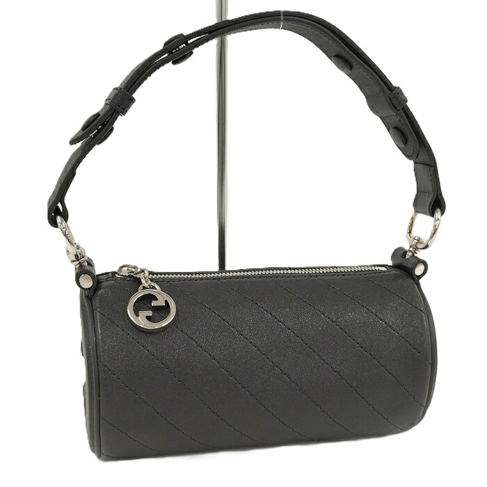 GUCCI ブロンディ ワンショルダーバッグ インターロッキングG レザー ブラック 760170【中古】