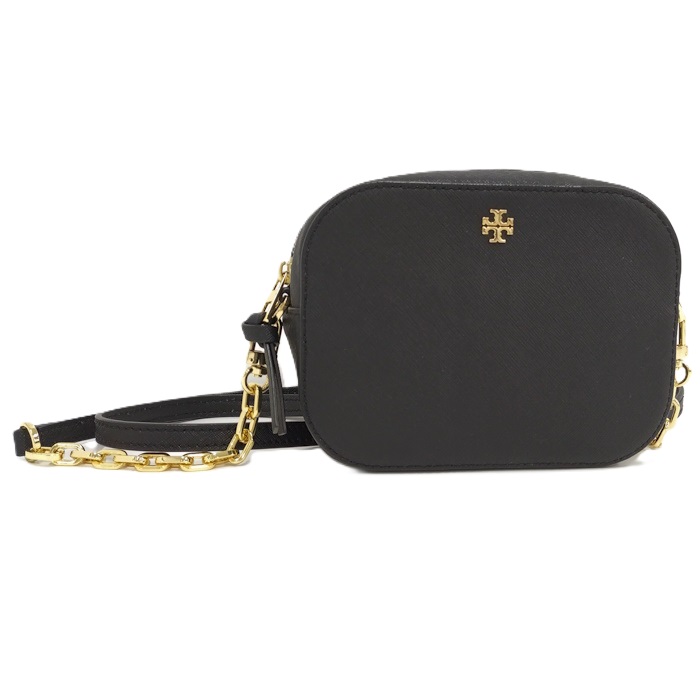 TORY BURCH ショルダーバッグ レザー ブラック【中古】