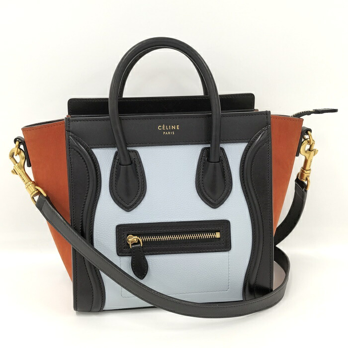 CELINE ラゲージ マイクロショッパー 2WAYハンドバッグ レザー マルチカラー【中古】|サカイのリサイクルショップ