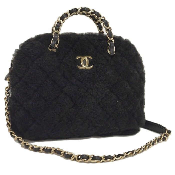 CHANEL 2WAYバッグ ココマーク ムートン ブラック【中古】|サカイのリサイクルショップ
