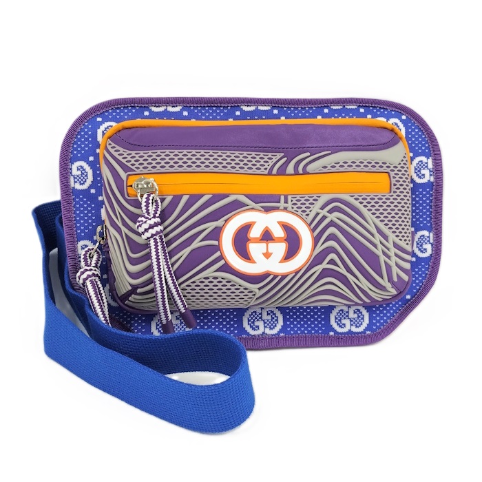 GUCCI ベルトバッグ GGナイロン ラバー パープル系 752102【中古】