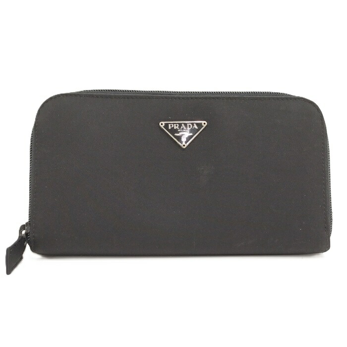 未使用保管　PRADA プラダ　付属品　長財布　ナイロン　レザー　箱　黒　ロング 楽天市場】【財布】PRADA プラダ ラウンドファスナー長財布 TESSUTO