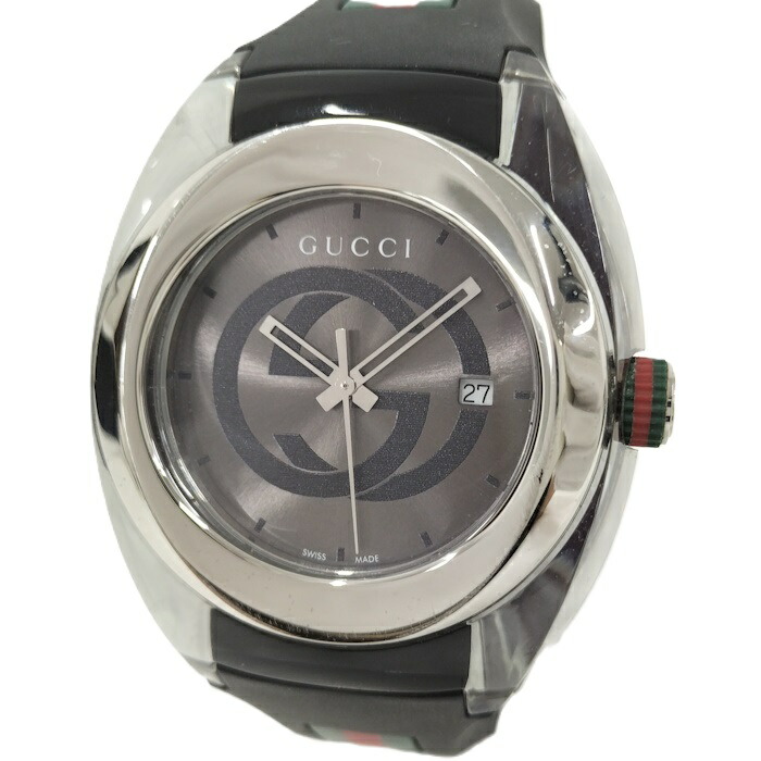228 GUCCI 時計　シンク インターロッキングG 箱、タグ付き　ブルー Gucci - Sync