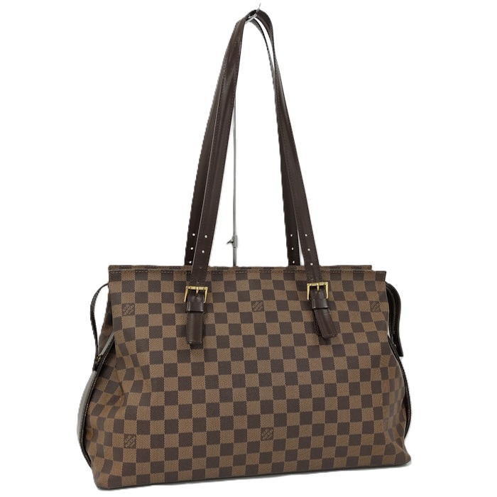 LOUIS VUITTON チェルシー トートバッグ ダミエ エベヌ ブラウン N51119【中古】