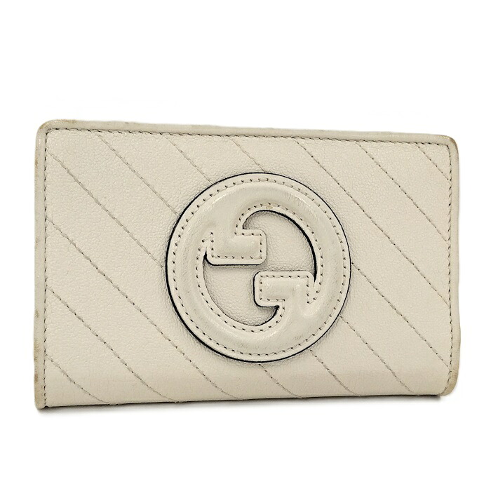 GUCCI ブロンディ 二つ折り財布 レザー アイボリー 760336【中古】｜サカイのリサイクルショップ