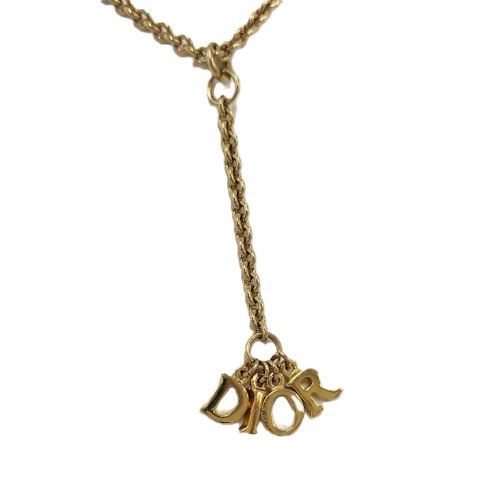 Christian Dior ロゴ ネックレス ゴールド GP【中古】｜サカイのリサイクルショップ