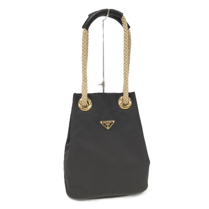 PRADA マリナースモール バケットバッグ ナイロン ブラック 1BE082【中古】｜サカイのリサイクルショップ