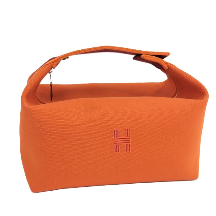 HERMES ブリットブラック ハンドバッグ キャンバス オレンジ【中古】｜サカイのリサイクルショップ