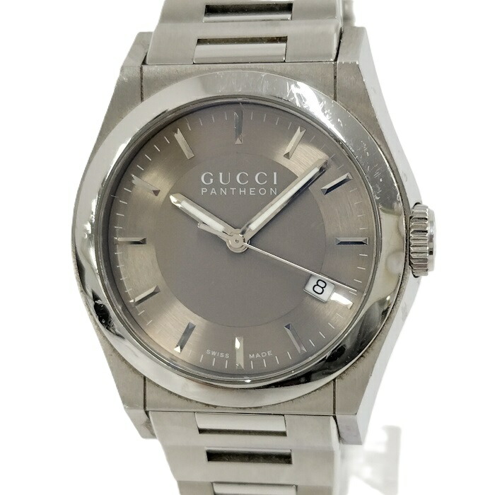 GUCCI 腕時計 ボーイズサイズ パンテオン クオーツ SS シャンパンゴールド文字盤 115.4【中古】