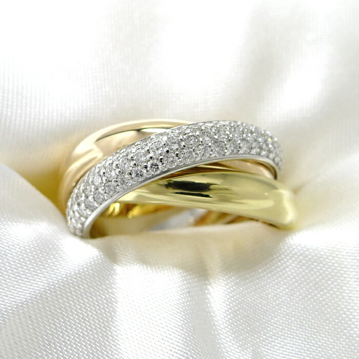 楽天市場】【緑屋質屋】【訳あり】カルティエ トリニティ リング