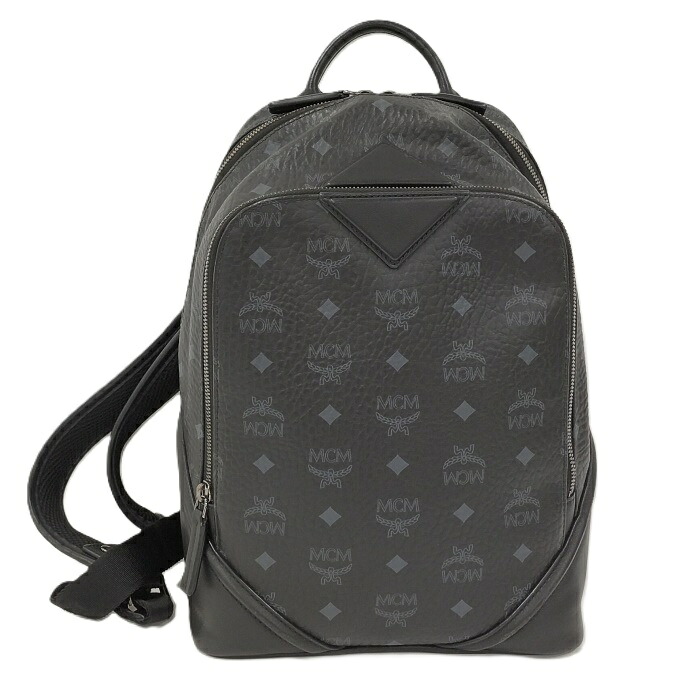 MCM バックパック ヴィセトス スタッズ レザー ブラック【中古】|サカイのリサイクルショップ