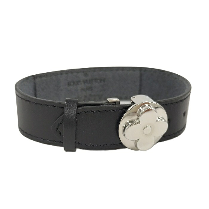 LOUIS VUITTON ブラスレ ヴー グッドラック ブレスレット レザー ブラック モノグラム M64447【中古】