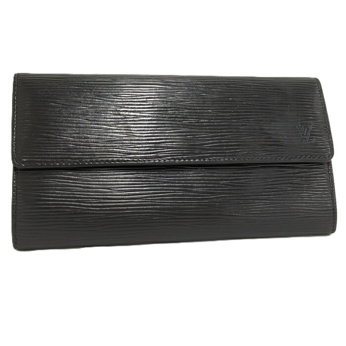 【美品】 ルイヴィトン エピ ポルトモネ エスラティック ノワール M63662 □緊急値下げ□中古□ ルイヴィトン ポルトモネ エラスティック 三