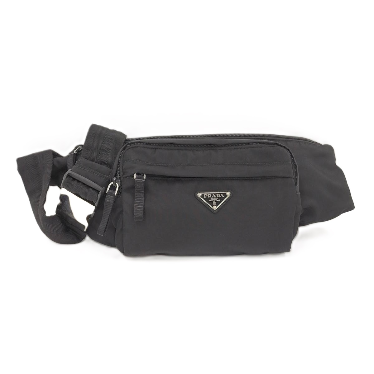 PRADA ウエストバッグ ナイロン ブラック 2VL005【中古】