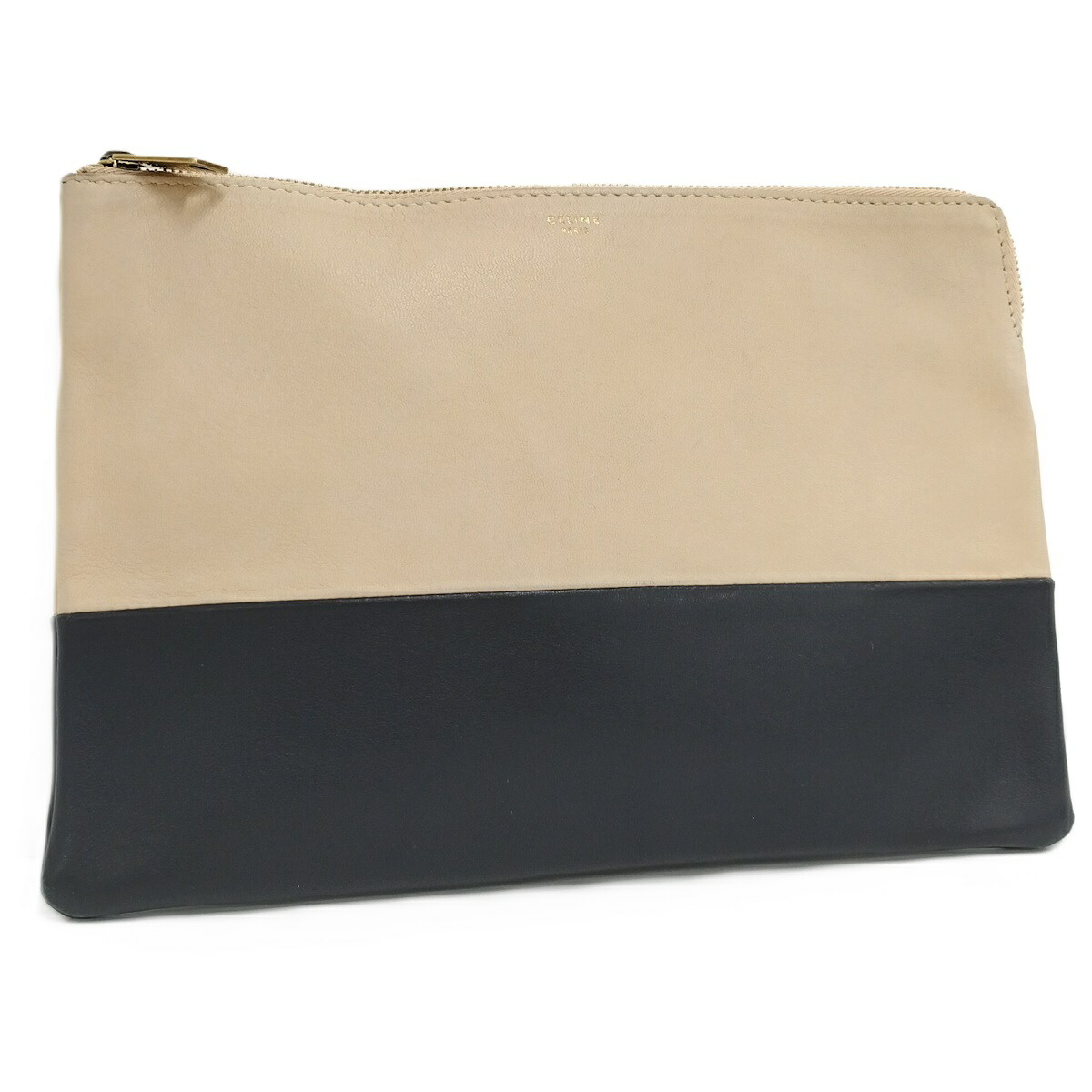 CELINE クラッチバッグ レザー バイカラー【中古】