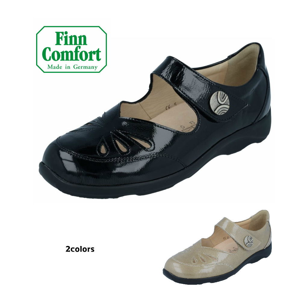 オープニング 大放出セール フィンコンフォート Finn Comfort レディース 靴 タウンシューズ362 Brac S 幅2e 3e ベルクロ エナメル革 クッションインソール その他