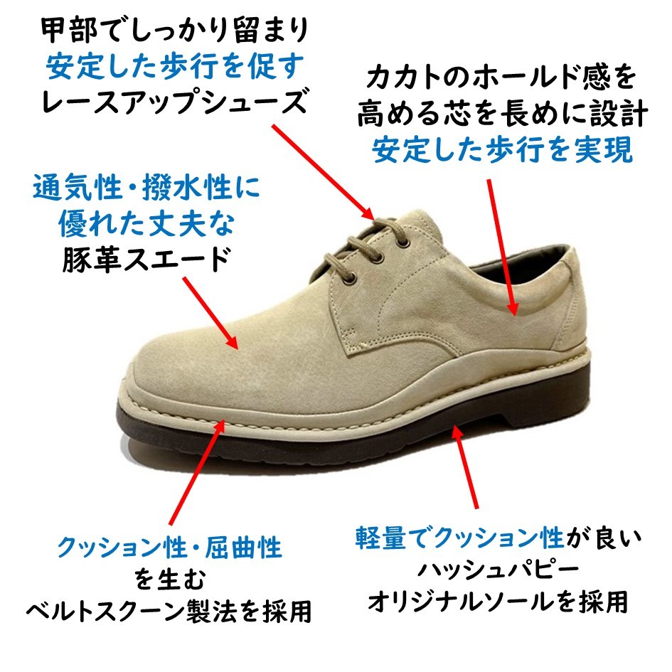 お買得 軽量 レースアップシューズ クッション性 外羽根プレーントウ 日本製 スエード靴 通気性 撥水革 4e 幅 幅広 M 5514 定番m 5514t 人気 カジュアルシューズ 靴 メンズ Puppies ハッシュパピー Hush その他
