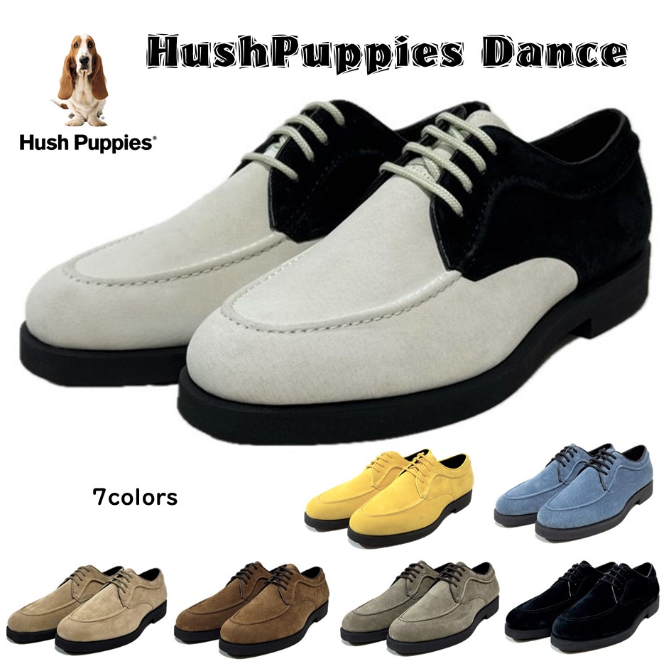 ハッシュパピー Hush Puppies メンズ 靴 心地好いシューズ  M-12T U心付け WAYNE 撥水産業 スエードクロス靴 日本製 社交ダンスシューズ DANCE Rock Popping