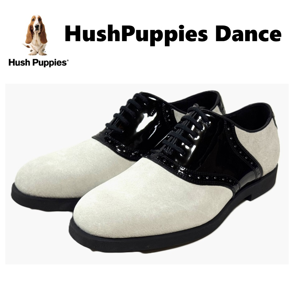 ハッシュパピー Hush Puppies メンズ 靴 心地よいシューズ  M-18T サドルシューズ 撥水産業 スエードクロス靴 日本製 社交ダンスシューズ DANCE Rock Popping