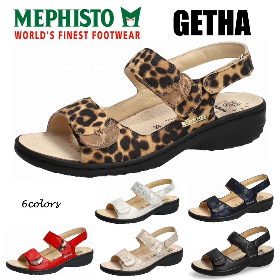 メフィスト MEPHISTO レディース 靴 サンダル GETHA ゲタ モビルスシリーズ 本革 マジックベルト コンフォート 正規取扱店