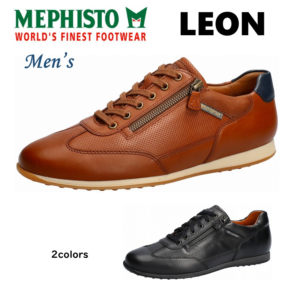 メフィスト MEPHISTO メンズ 靴 シューズ 品名 LEON レオン なめし革スニーカー 本革 上っ側チャック付 定め事取りまわし店