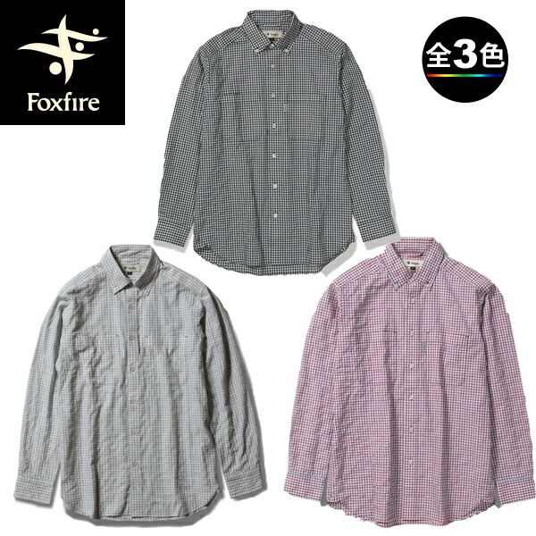 (T)フォックスファイヤー 5212193・TSサッカーギンガムシャツ Men's【40%OFF】【吸汗速乾/UVカット】【山シャツ】【ネルシャツ】【ワイシャツ】【カッターシャツ】【登山】【トレッキング】【キャンプ】【旅行】【トラベル】【アウトドア】【即納】【ウエア館】