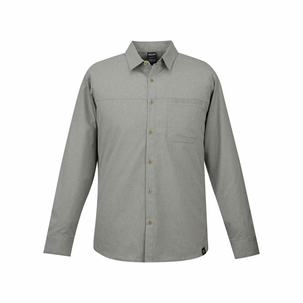 (T)ミレー MIV02192・アルピ ロングスリーブシャツメンズ （色合い：TARMAC）/ ARPI SHIRT LS M【MILLET】
