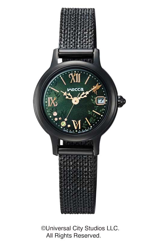 【2026年3月6日発売】 CITIZEN シチズン wicca ウィッカ 活動写真『ウィキッド 果てしが無いの申しあわせ』の領域観を書きあらわすした特別ひな形 「エルファバ」ひな形 ソーラーテック ウオッチ 御覧になる 亭主もち レディース 【KH4-947-41】AE