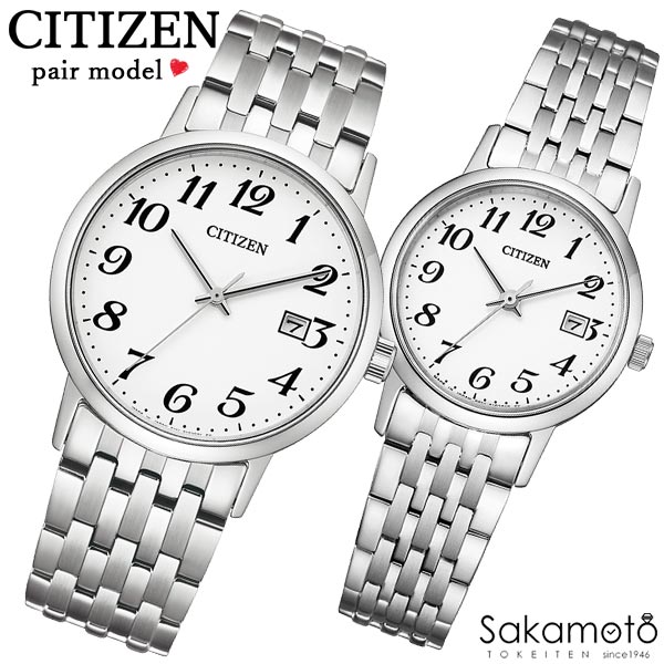 CITIZEN シチズン CITIZEN COLLECTION シチズンコレクション 腕時計 ウォッチ エコ・ドライブ PairWatch ペアウォッチ プレゼント ギフト カップル 夫婦 記念日 誕生日 お祝い【2本での価格】【BM6770-51B&EW1580-50B】|金沢 時計職人の店 さかもと