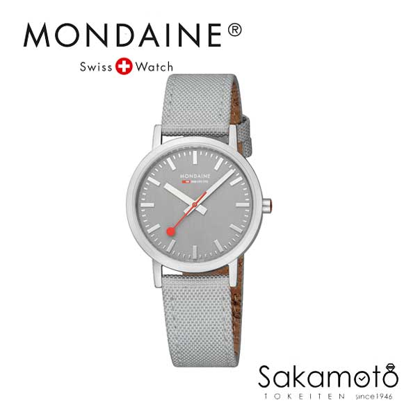 国内置き目品【MONDAINE(モンディーン)】【Classic(古典派音楽)つづき物】古典派音楽 36粍入れもの 石英 ウォッチ 分かりやすい   薄墨色文字記号盤 グレース落とし穴【文字記号目じるし能力のある】【A660.30314.80SBH】