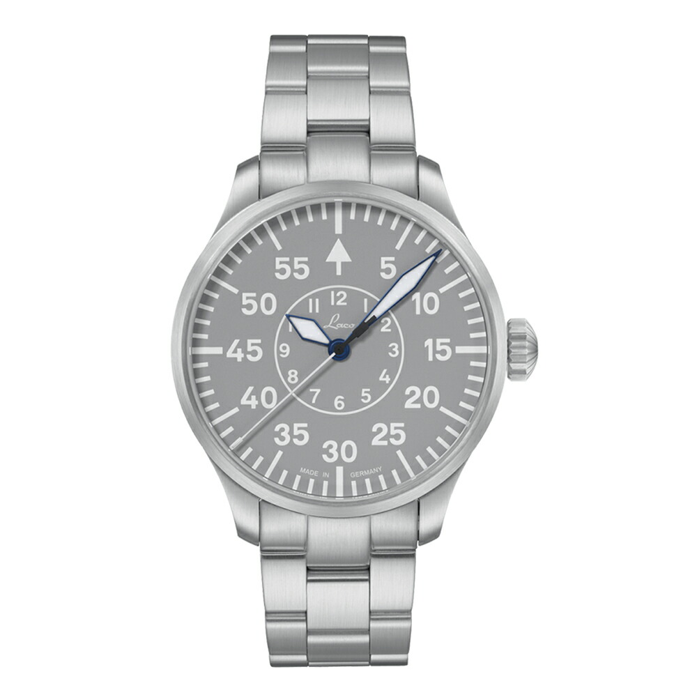 【新作】置き目品【Laco ラコ】オリジナルパイロットウォッチ ＦＲＧ製 L862162.MB PILOT Aachen39 Grau 飛行士 エクスラシヤペル39 グラウ 【自動小銃巻 】39粍入れもの メンズ成人男性用【862162MB】