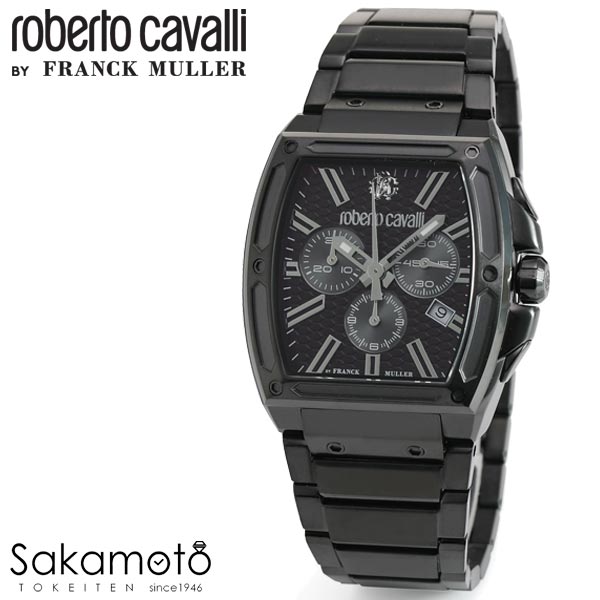 国内置き目品 roberto cavalli BY FRANCK MULLER ロベルトカヴァリ バイ 真っ直ぐレギオモンタヌス ウォッチ 御覧なさる 石英 メンズ 成人男性 成人男性 【RV1G157M0061】
