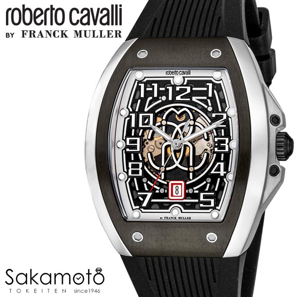 国内置き目品 roberto cavalli BY FRANCK MULLER ロベルトカヴァリ バイ 簡明直截レギオモンタヌス ウオッチ ご覧なさる 自動小銃一巻き メンズ 成人男性 成人男性 【RV1G205P1041】
