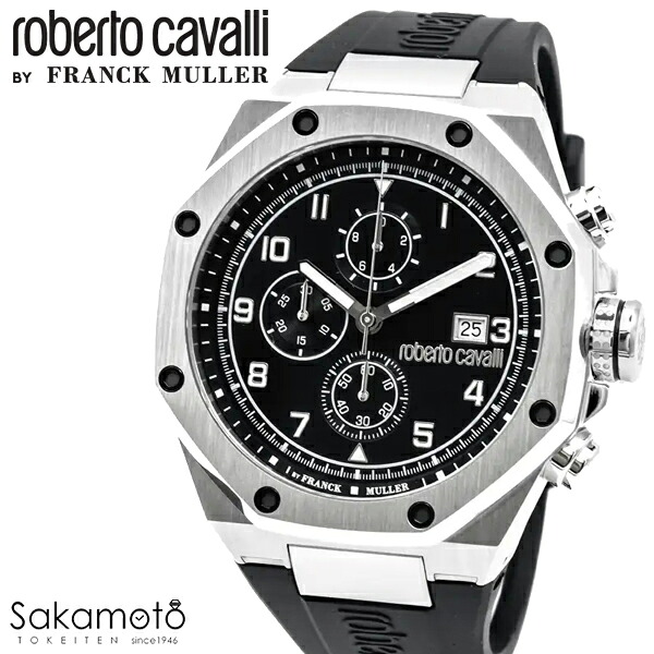 国内置き目品 roberto cavalli BY FRANCK MULLER ロベルトカヴァリ バイ 真っ直ぐレギオモンタヌス ウォッチ 御覧なさる 石英 メンズ 成人男性 成人男性 【RV1G259P0031】
